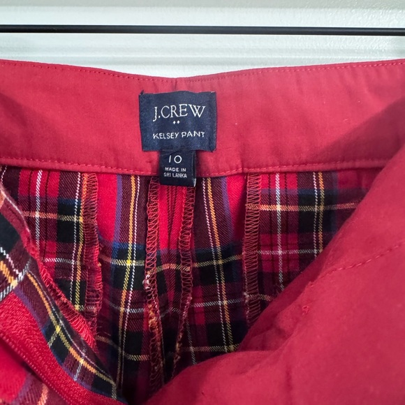 J. Crew Kelsey Tartan Plaid Cropped Flare Pants - Picture 3 of 7